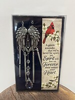 Boxed Windchimes with Cardinal Saying