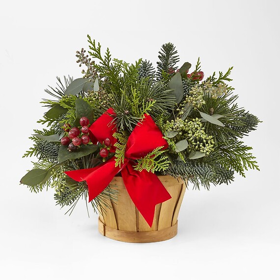 Fresh Evergreen Basket
